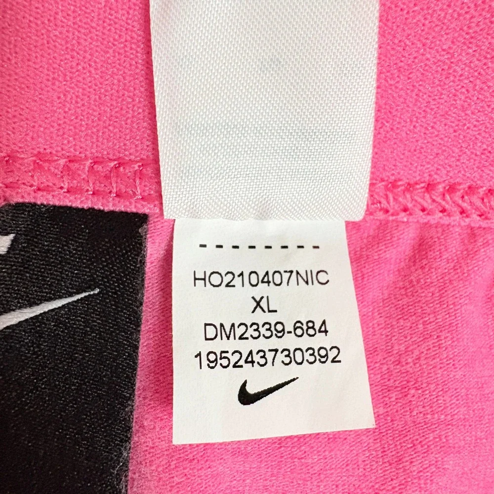 Nike‎ Girls Sz XL Pink Gold Metallic Logo Tight Fit Leggings DM2339-684